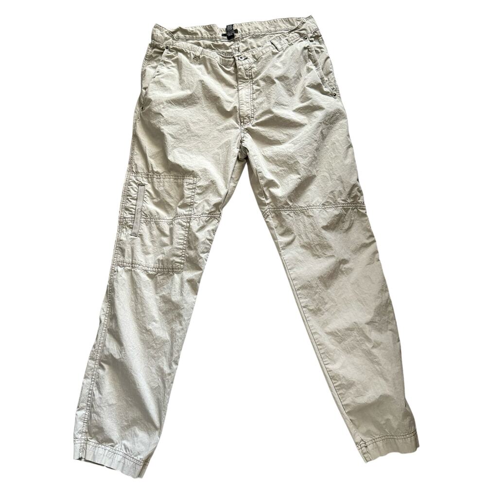 Bar III Pants Men’s Size 36x30 Tan Corduroy Cotton Pockets Elastic Ankle